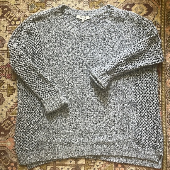 Madewell • Marled Plaza Grey Sweater - Picture 2 of 9